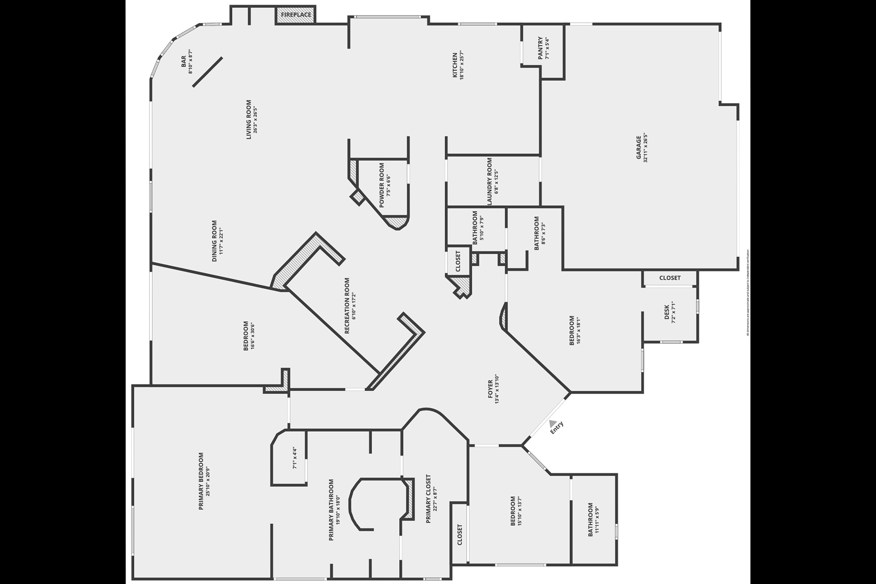 Floor Plan for Golf Course Villa With Resort-Inspired Grounds & Mountain Views & Universal EV Charger